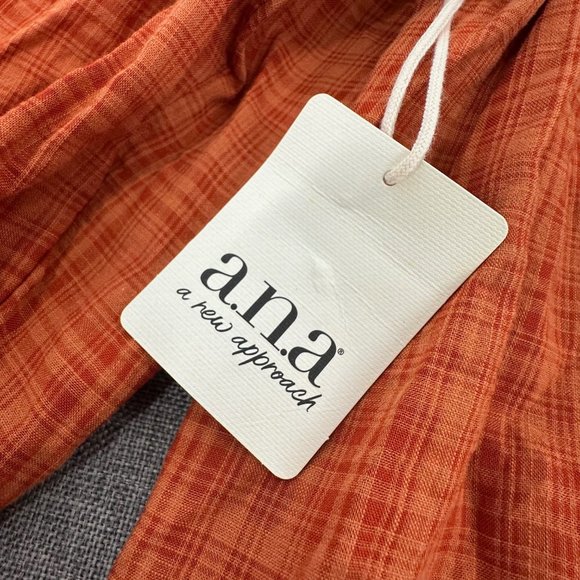 New! a.n.a a new approach Blouse XL Top Relaxed Fit 3/4th Sleeves Bombay Brown‎ - Picture 11 of 12